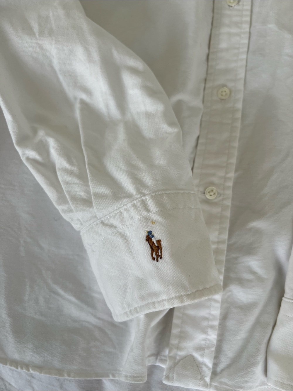 Polo Ralph Lauren White Button-Down Oxford Shirt, relaxed fit - Picture 2 of 4